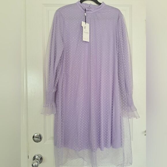Zuhre purple midi dress size 46 - Picture 1 of 6